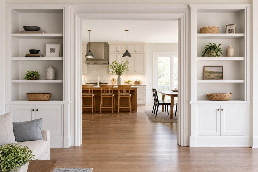 Custom built-in cabinetry and shelving